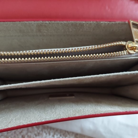 SALAR Sylvie Belt Bag Chain Strap Shoulder Bag Convertible Excellent Red - Picture 5 of 5